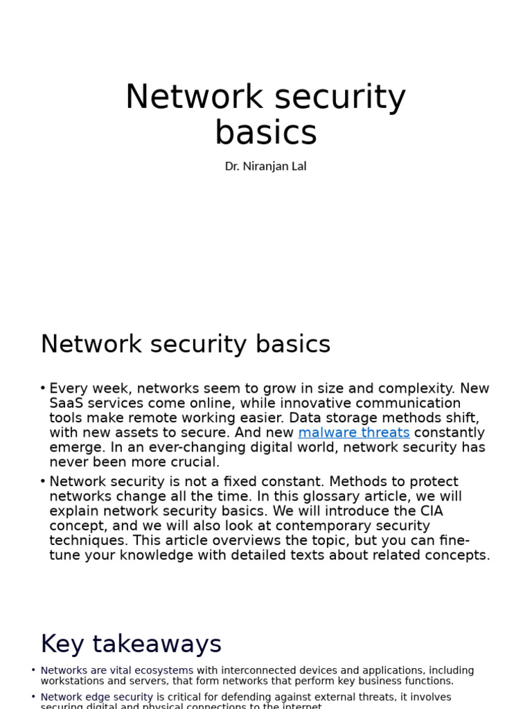 Network Security Fundamentals Explained | PDF | Computer Network | Security