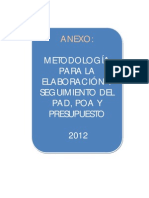 Metodologia Pad Poa Ppto 2012