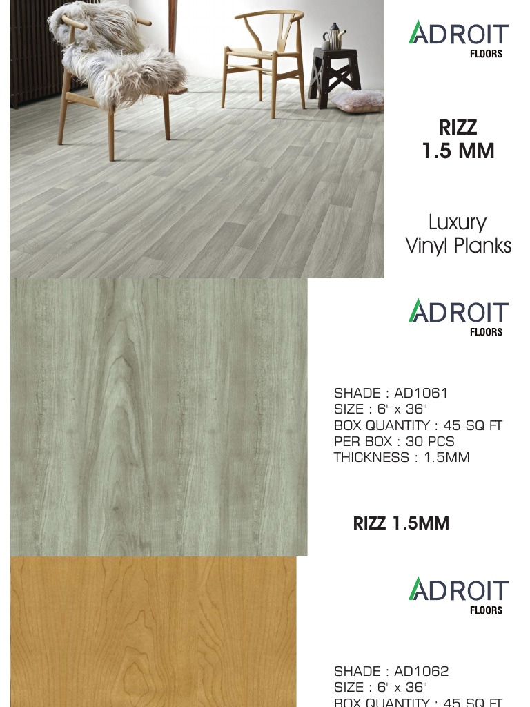 Rizz Vinyl Planks 1.5 Mm-1 | PDF