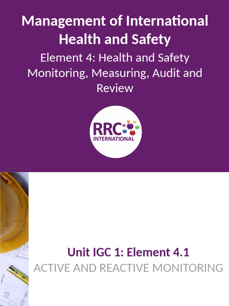 Health and Safety Monitoring Guide | PDF | Occupational Safety And ...