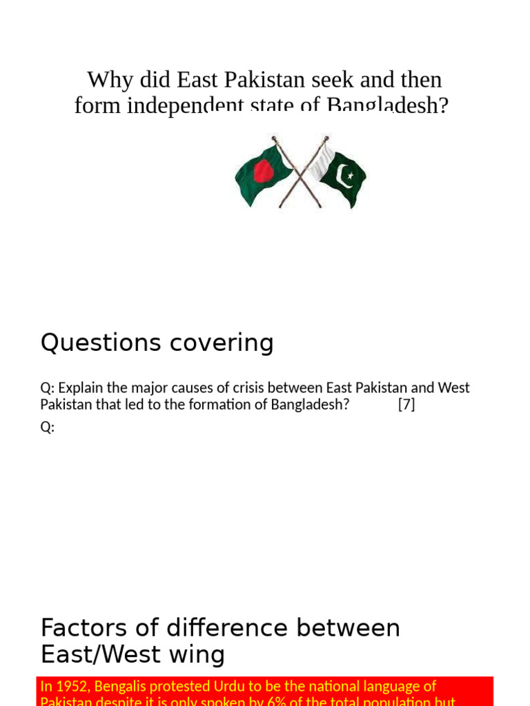 Causes of Bangladesh's Independence | PDF | Zulfikar Ali Bhutto | Pakistan