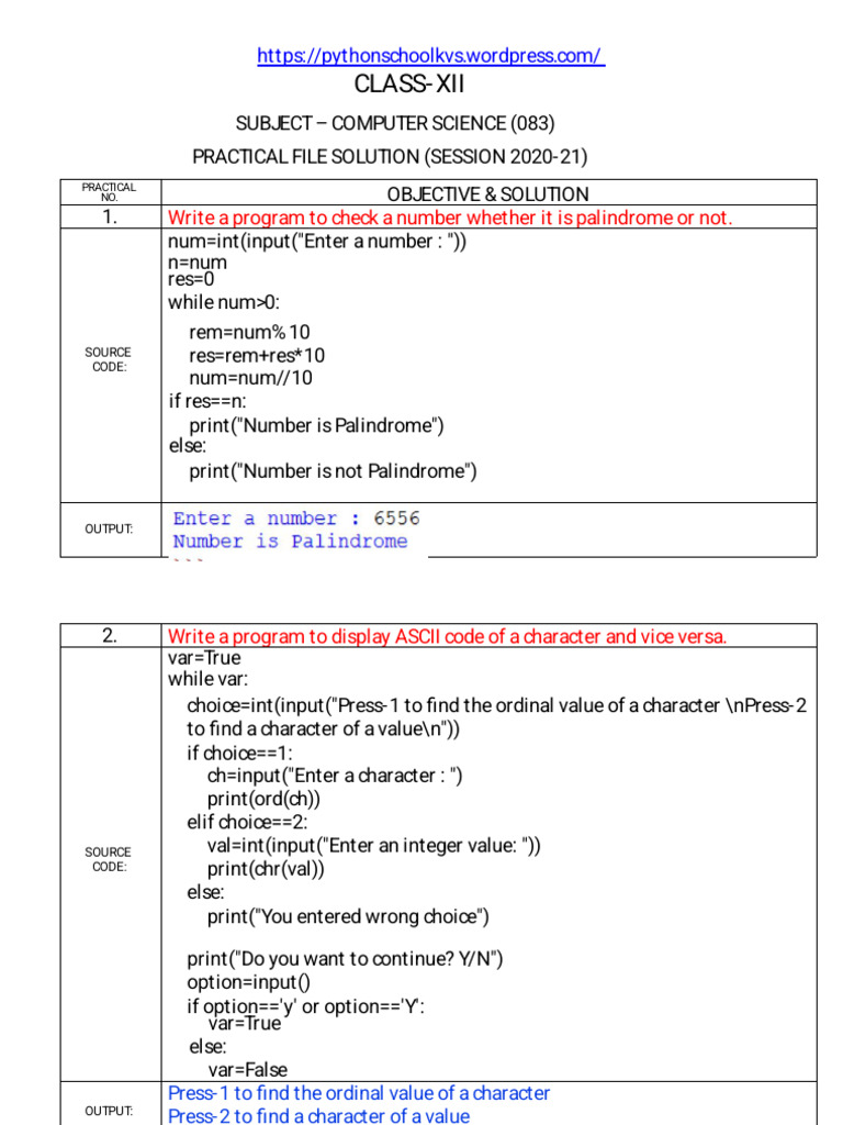 Class 12 Computer Science Practical Solutions | PDF | Queue (Abstract ...