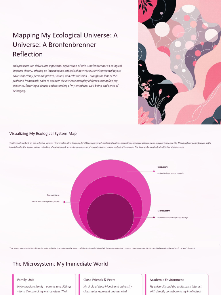 My Ecological System Reflection | PDF | Well Being | Psychological ...
