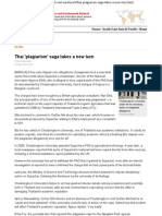 Thai Plagiarism Saga Takes A New Turn. SciDevNet 28 May 2012