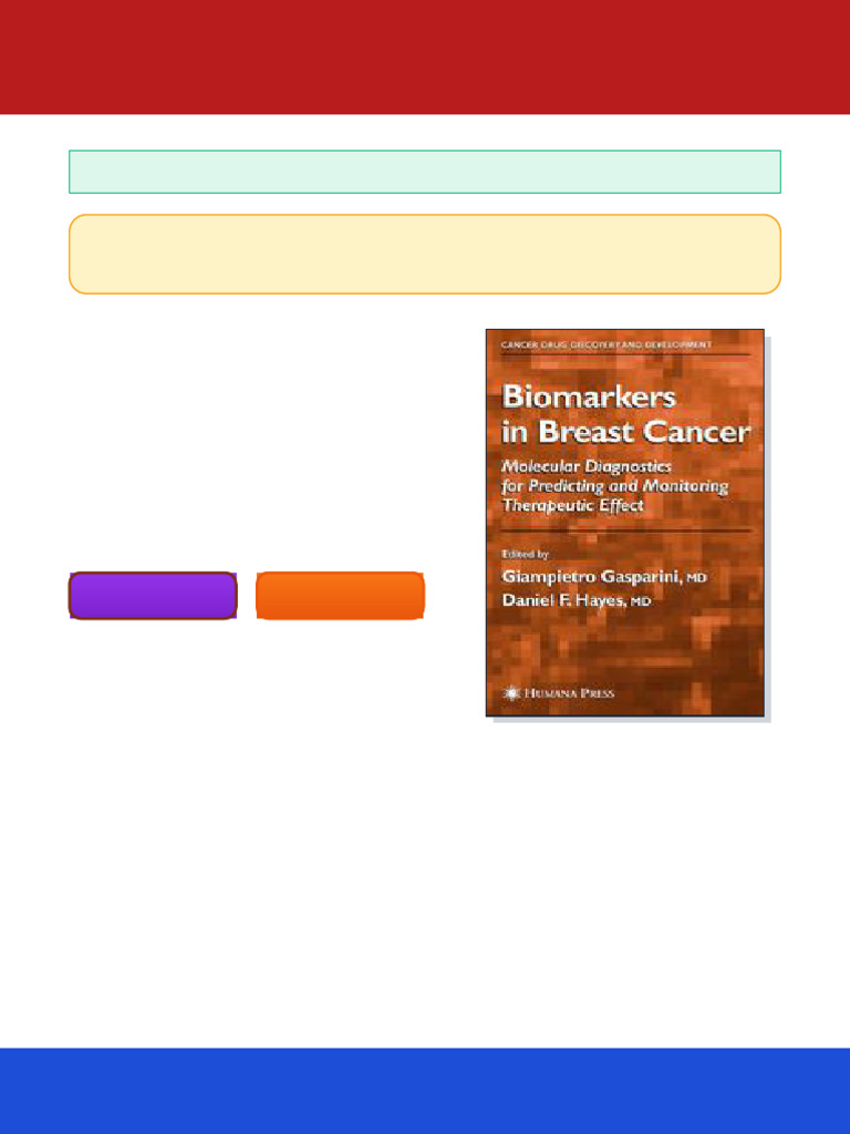 Biomarkers in Breast Cancer Molecular Diagnostics for Predicting and ...
