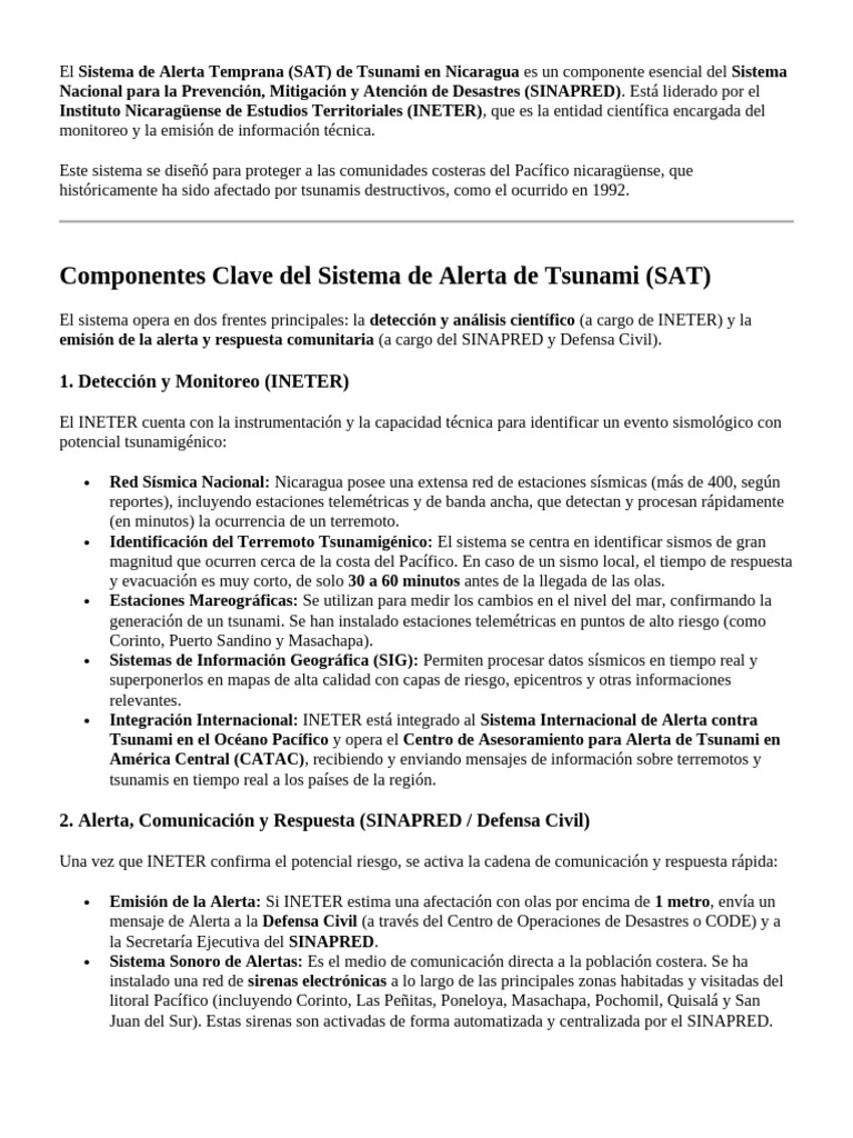 El Sistema de Alerta Temprana | PDF | Tsunami | Temblores