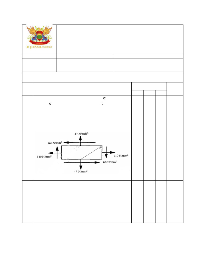 Solid Mechanics Assignment on Principal Stresses | PDF | Stress ...