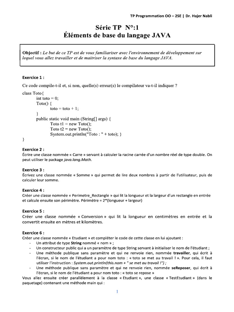 tp1 Java | PDF