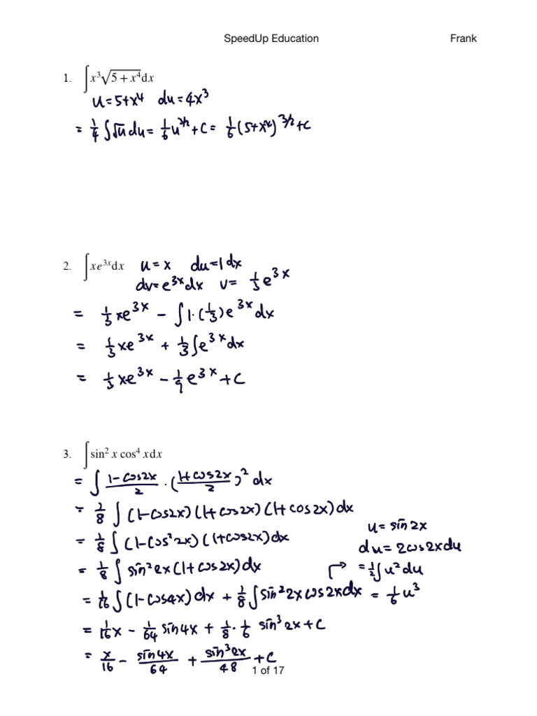Integral Calculus Practice Problems | PDF | Chess Theory | Chess Openings