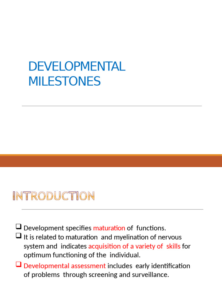 Developmental Milestones Guide | PDF | Infants