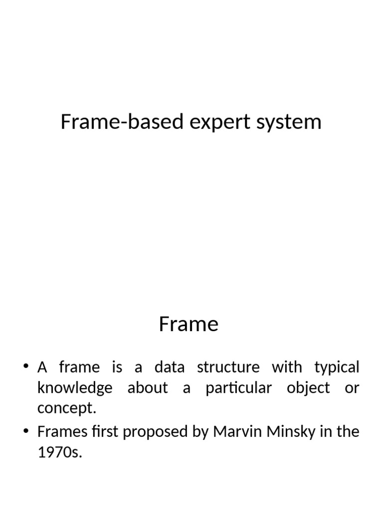 Frame-based Expert System | PDF
