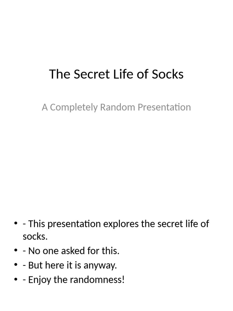 The Secret Life of Socks Explained | PDF