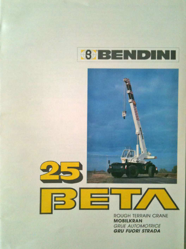 Bendini Rough Terrain Cranes Spec f1c3dc | PDF