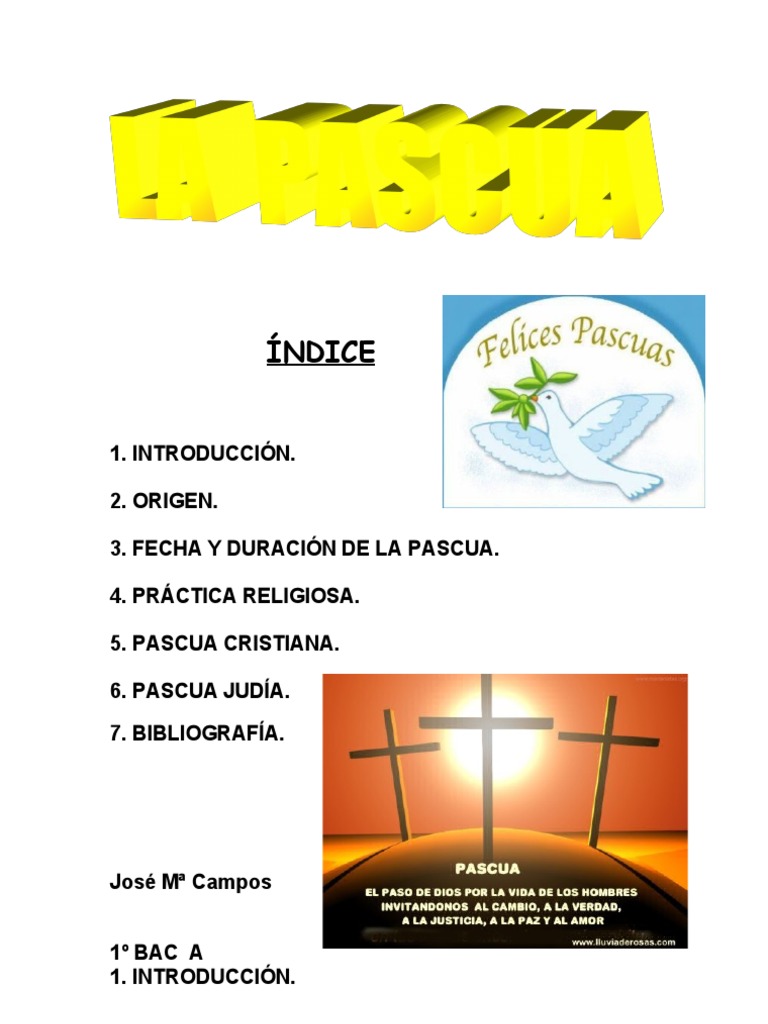 Simbolismo de la Pascua: Judía y Cristiana | PDF | Pascua de ...