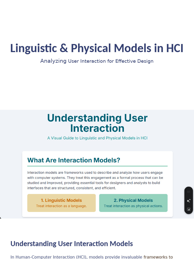HCI User Interaction Models Explained | PDF