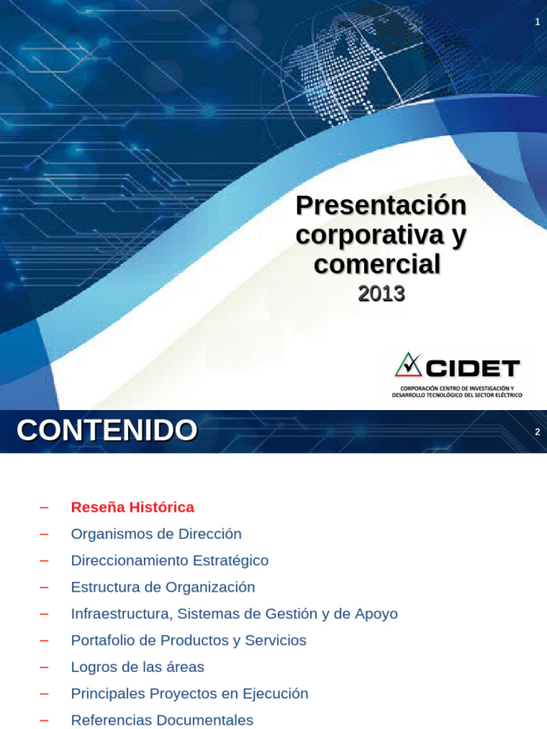 Presentación Corporativa y Comercial CIDET | PDF | Calidad (comercial ...