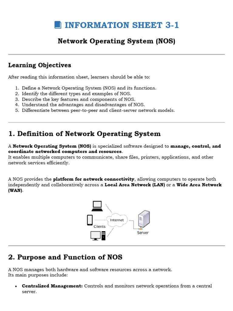 Understanding Network Operating Systems | PDF | Computer Network ...