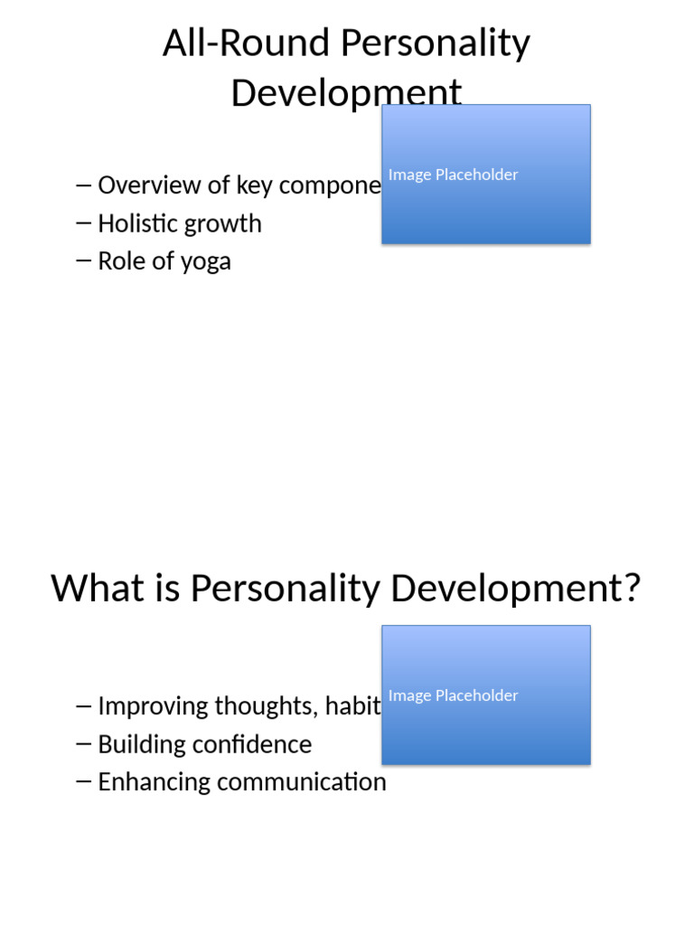 Holistic Personality Development Guide | PDF
