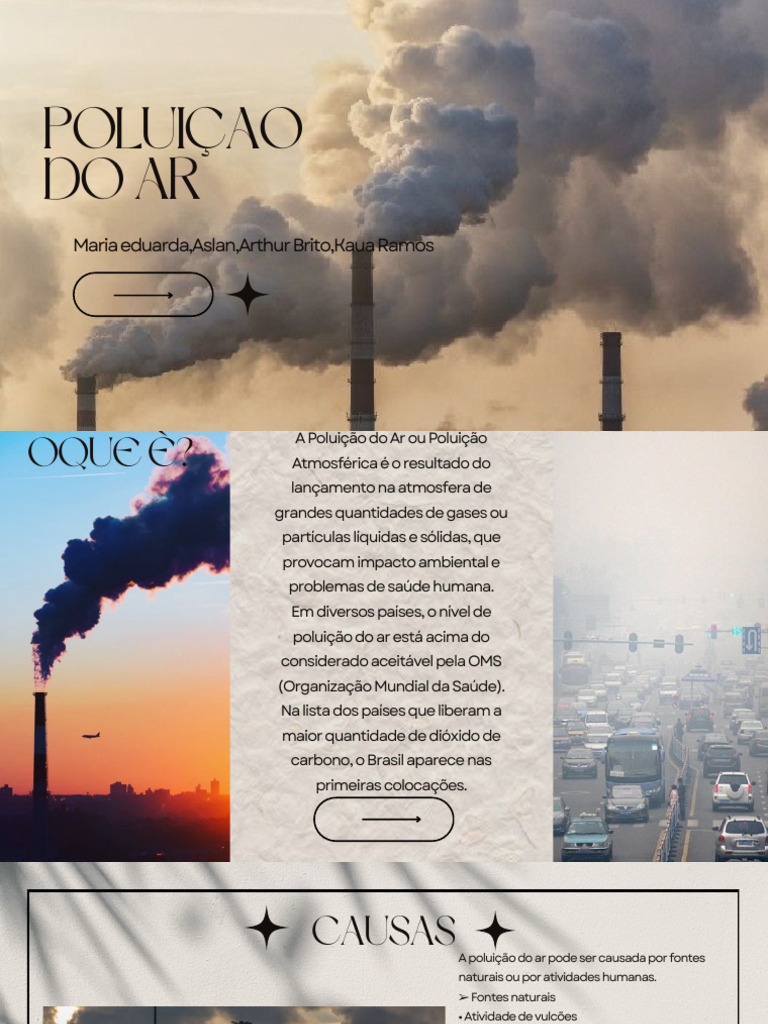 Causas e Consequências da Poluição do Ar | PDF | Poluição | Poluição do ar