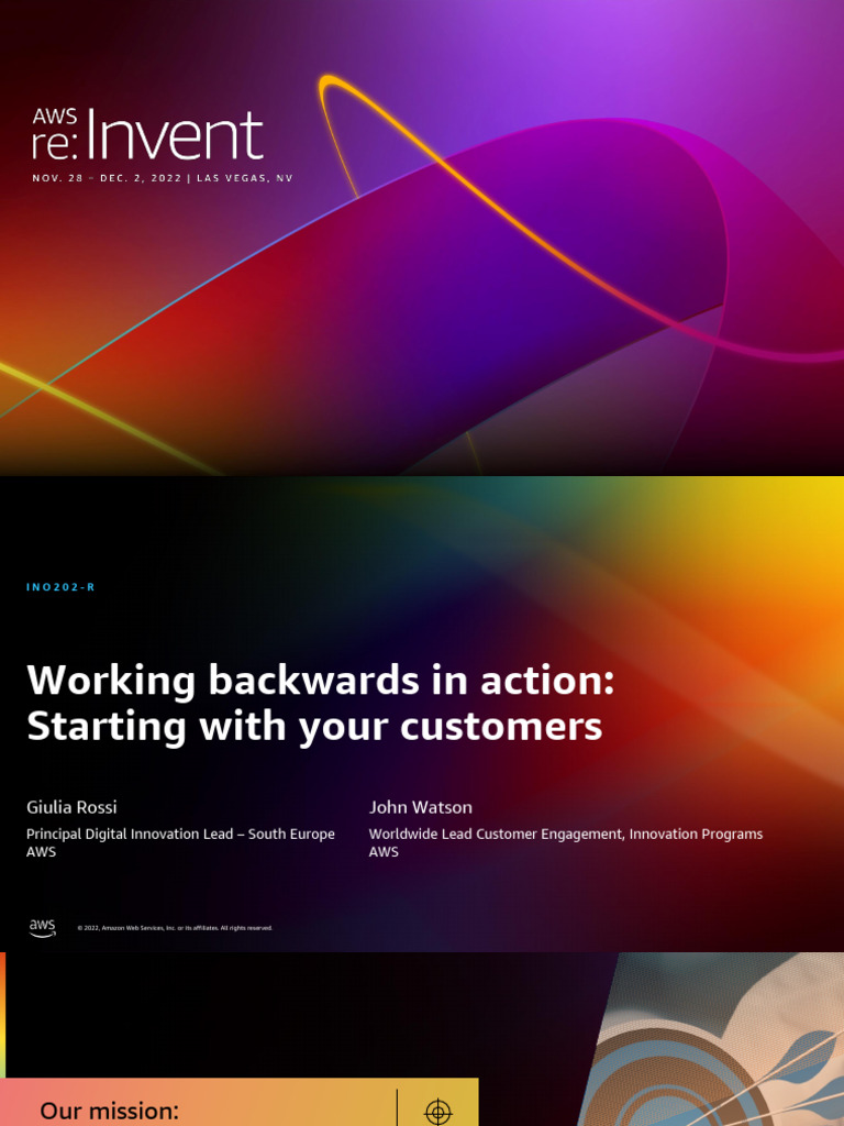INO202 R Working Backwards in Action Starting With Your Customers | PDF ...