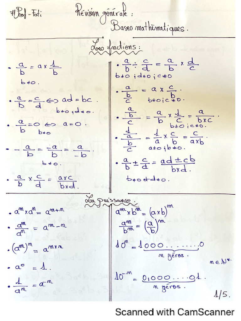 Les Bases Mathématiques | PDF