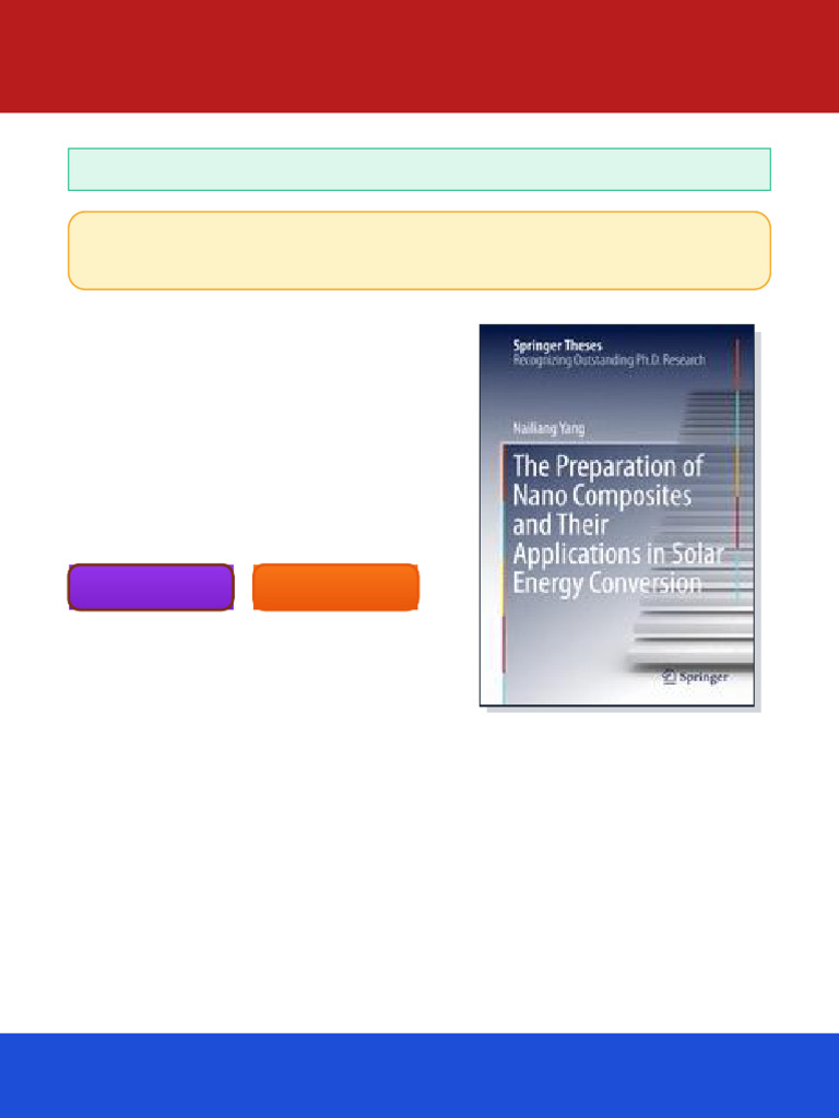 The Preparation of Nano Composites and Their Applications in Solar ...