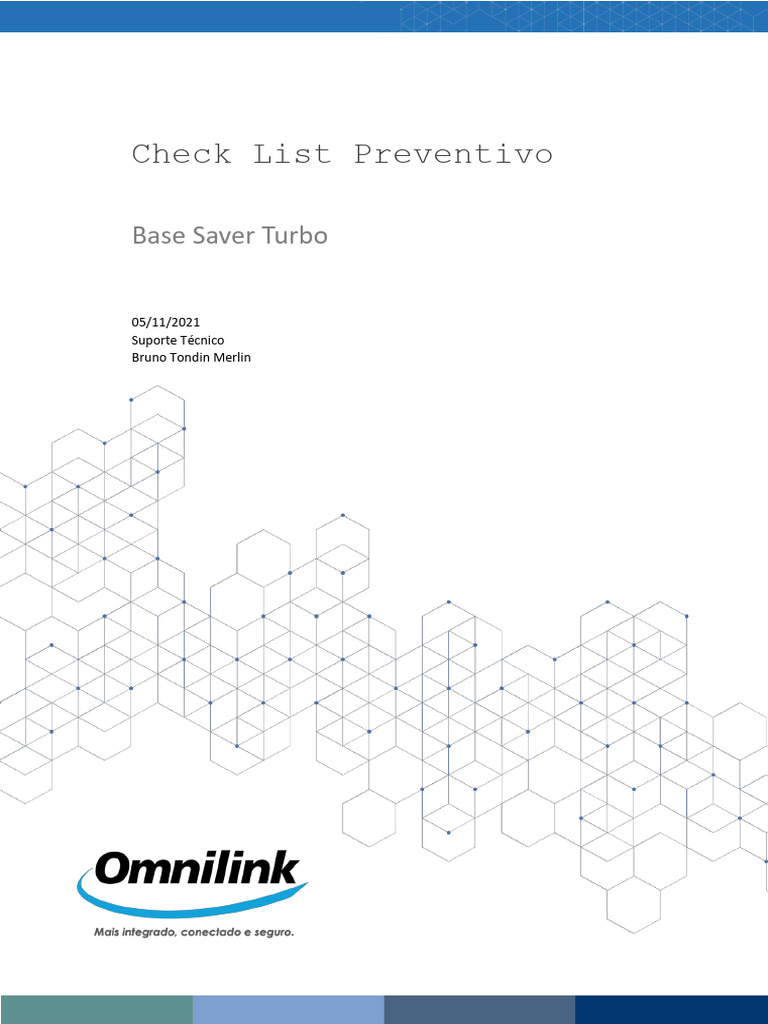 Check List Preventivo Base Saver Turbo | PDF | Bancos de dados ...