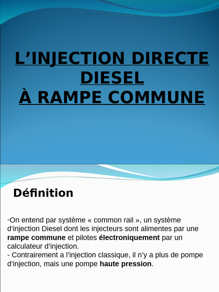 Système d'injection Diesel à rampe commune | PDF | Injection (moteur ...