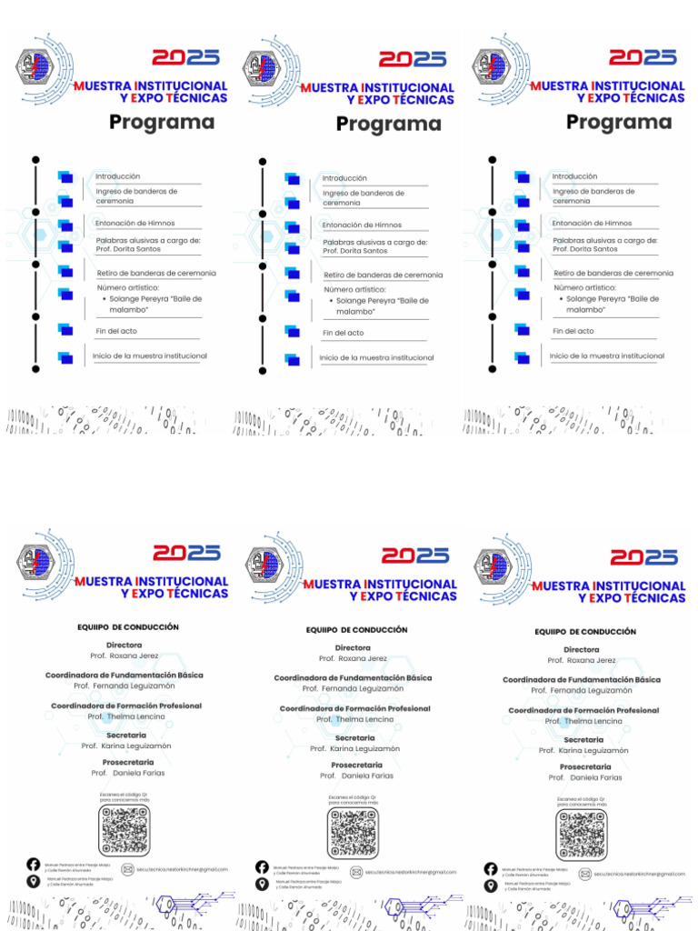 Programa Muestra 2025 - Esc Técnica | PDF