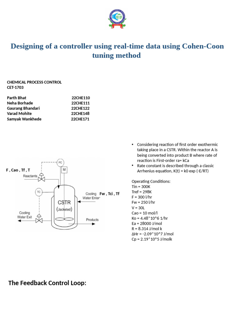 Real-Time Controller Design with Cohen-Coon | PDF