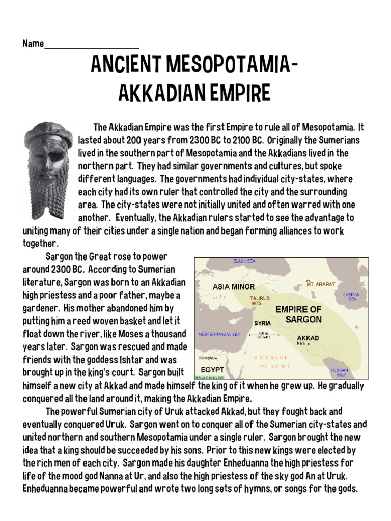 Akkadian Empire: Rise and Fall Overview | PDF | Sumer | Mesopotamia