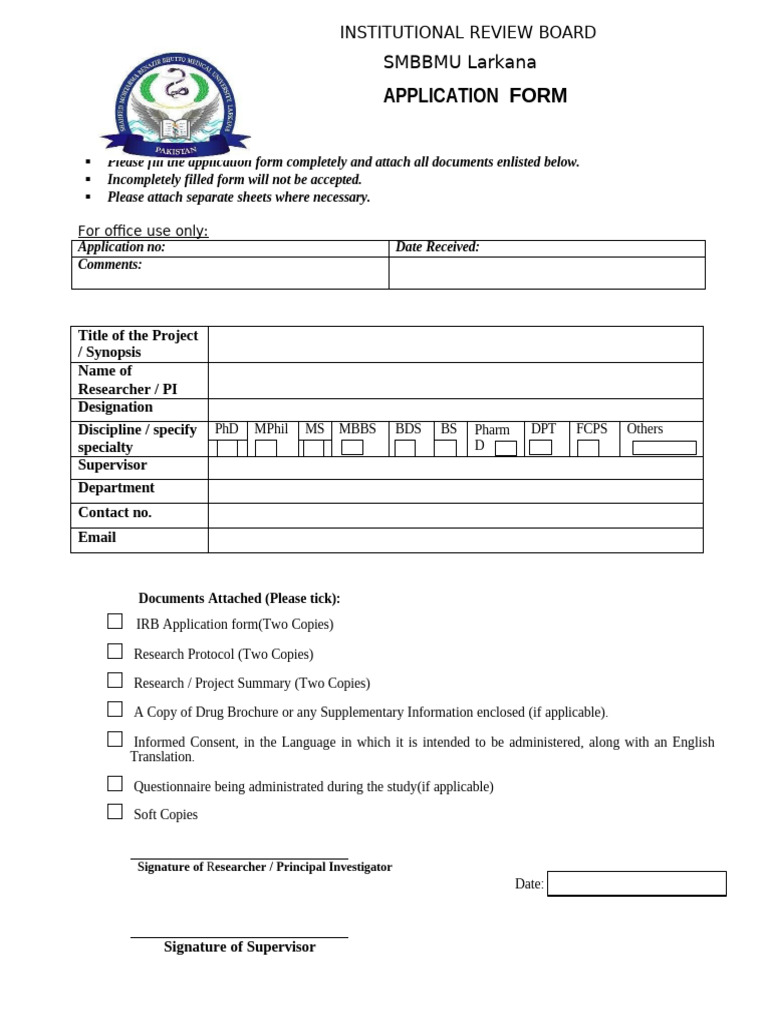 XDR Typhoid Study Application Form | PDF | Medical Specialties | Medicine