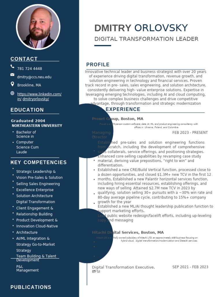 Digital Transformation Leader Profile | PDF | Client–Server Model | Web ...