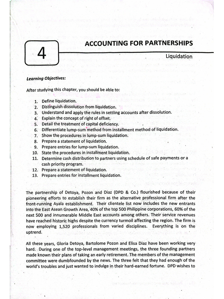 Partnership Liquidation | PDF