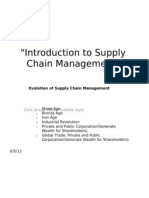 Evolution of Supply Chains