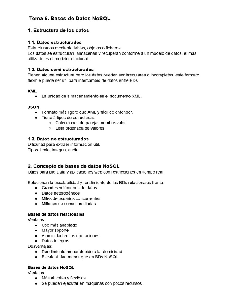 Introducción a Bases de Datos NoSQL | PDF | No Sql | Bases de datos