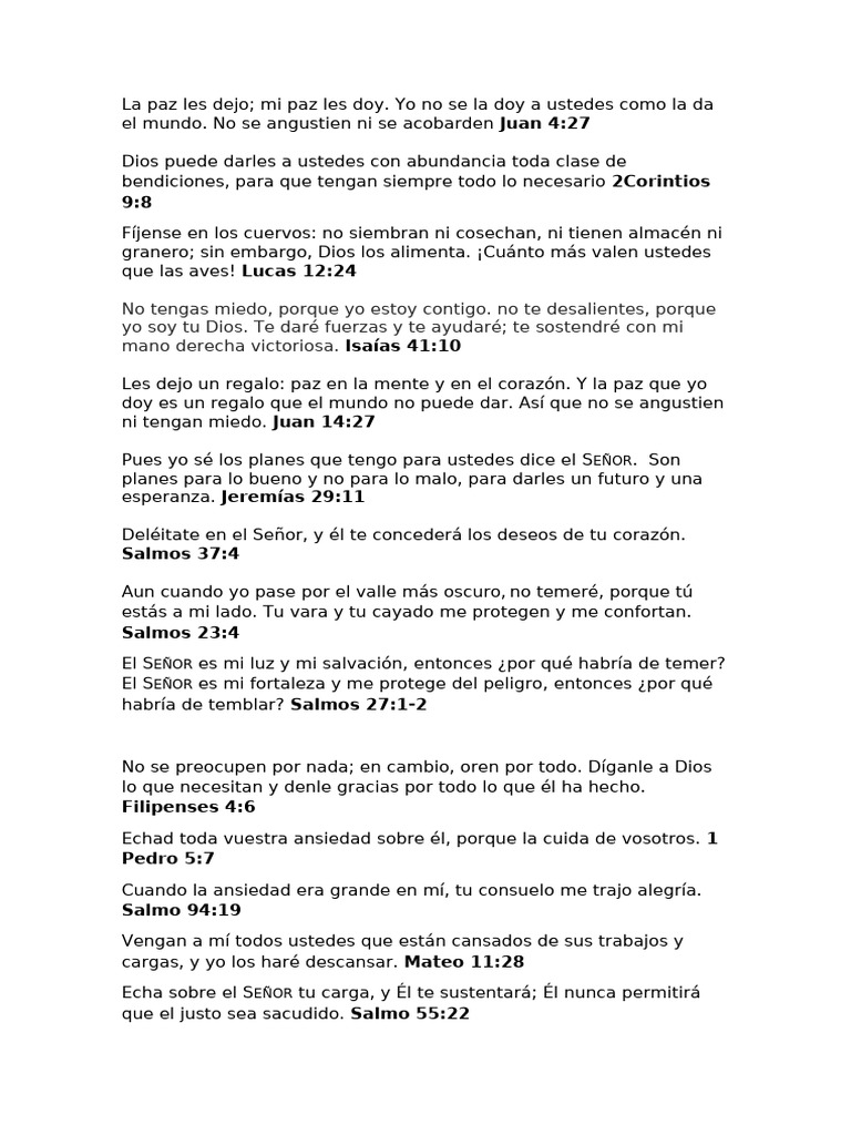 Versiculos de Animo ALEEE | PDF
