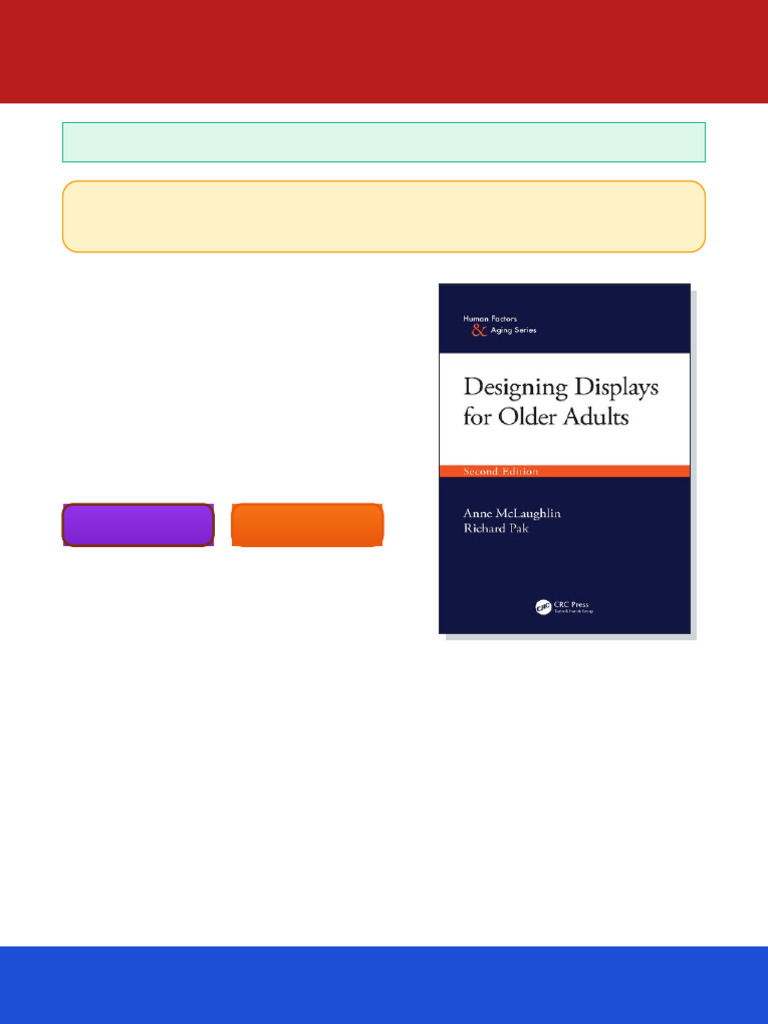 Designing Displays for Older Adults 2nd Edition Anne Mclaughlin ebook ...