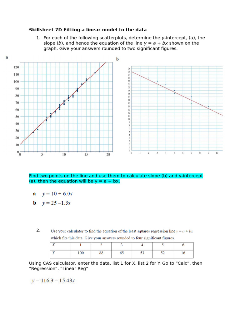 Skillsheet 7D Solutions (1) | PDF