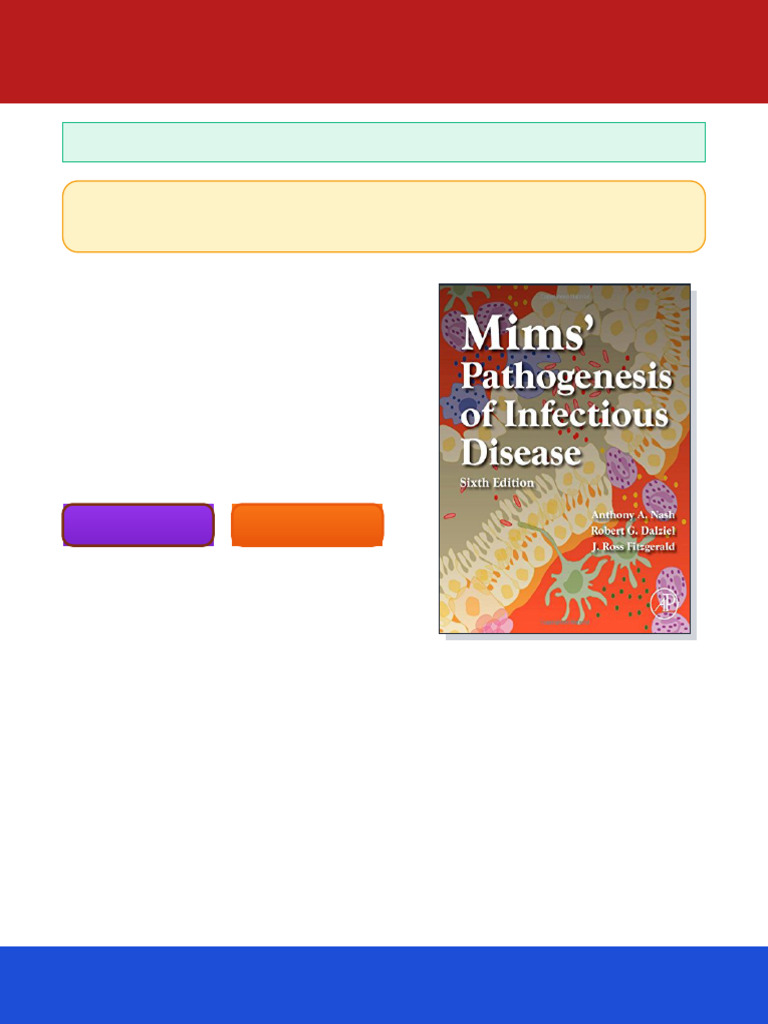 Mims Pathogenesis of Infectious Disease Sixth Edition Anthony A. Nash ...