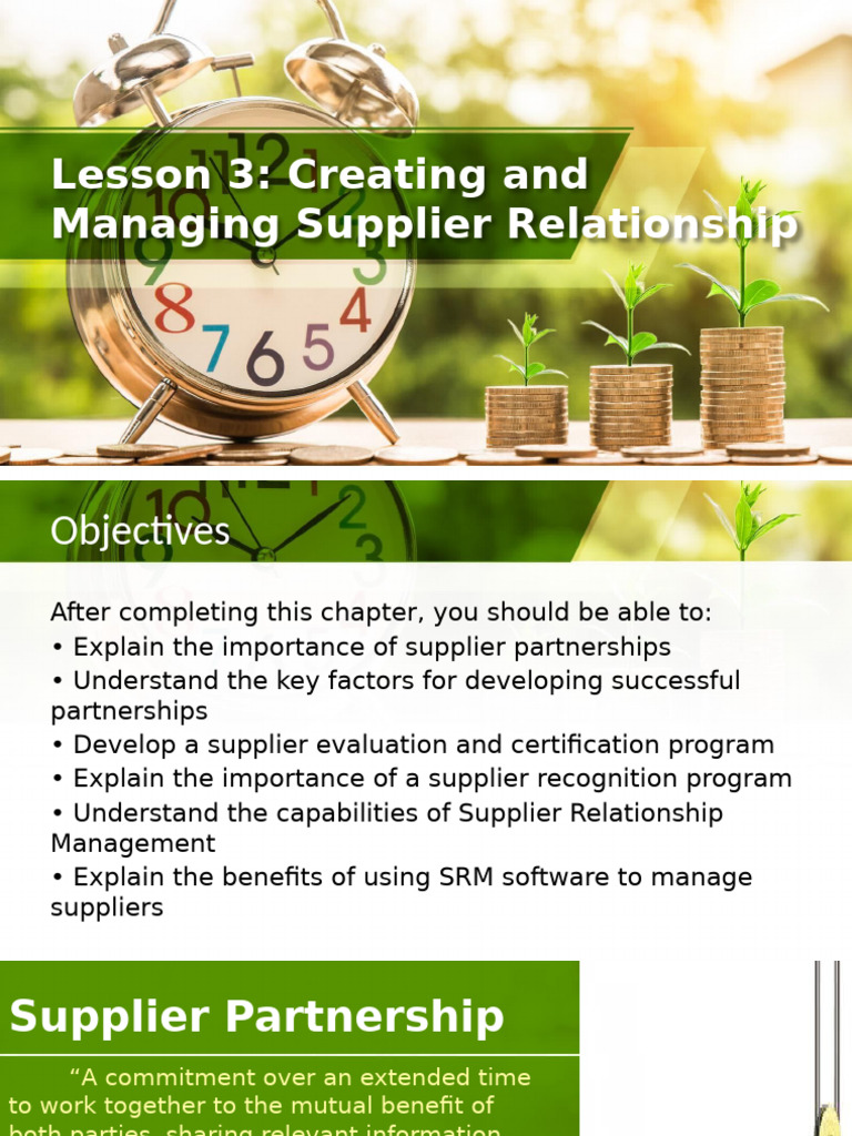Supplier Relationship Management Guide | PDF | Supply Chain | Procurement