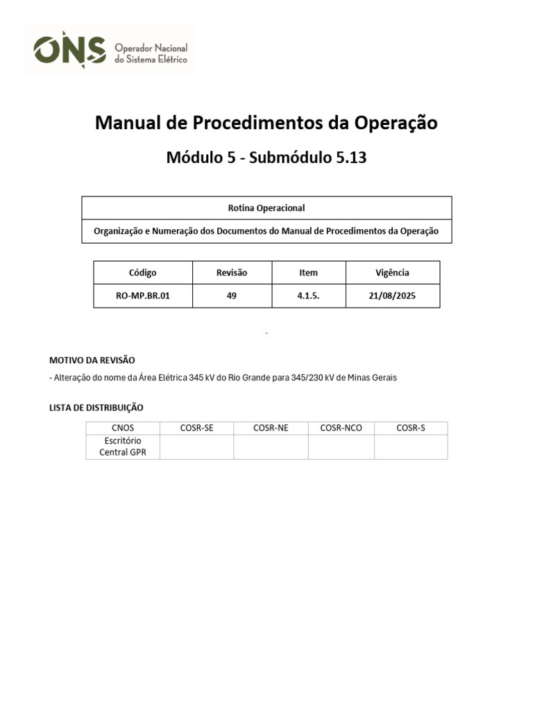 Organização e Numeração de Documentos MPO | PDF | Transmissão de ...