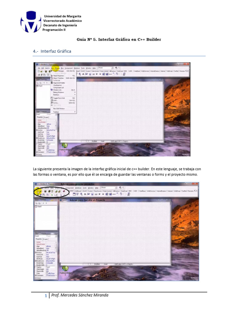 Guía de Interfaz Gráfica en C++ Builder | PDF | Ventana (informática ...