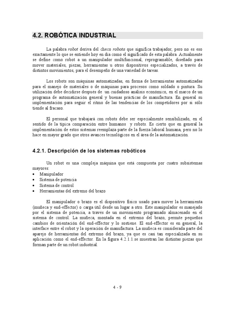 Introducción a la Robótica Industrial | PDF | Hogar, jardinería y bricolaje