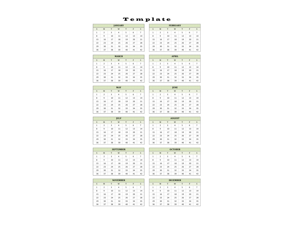 Monthly Calendar Template | PDF