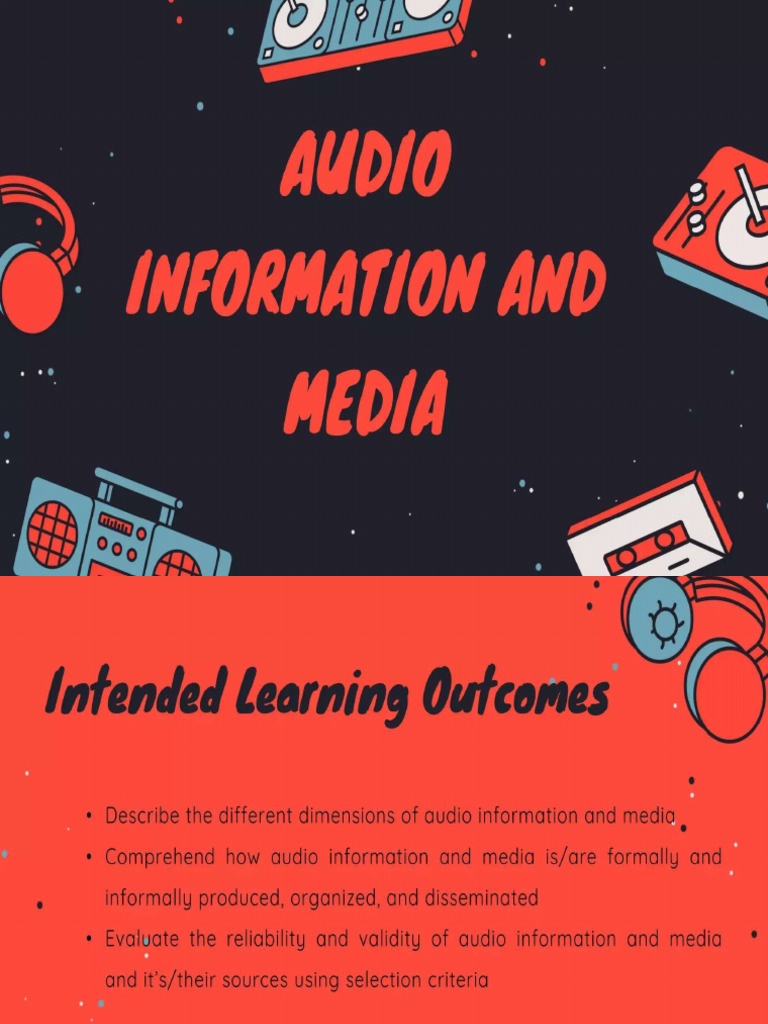 SHS_MIL_LESSON 14 - Audio Information and Media | PDF