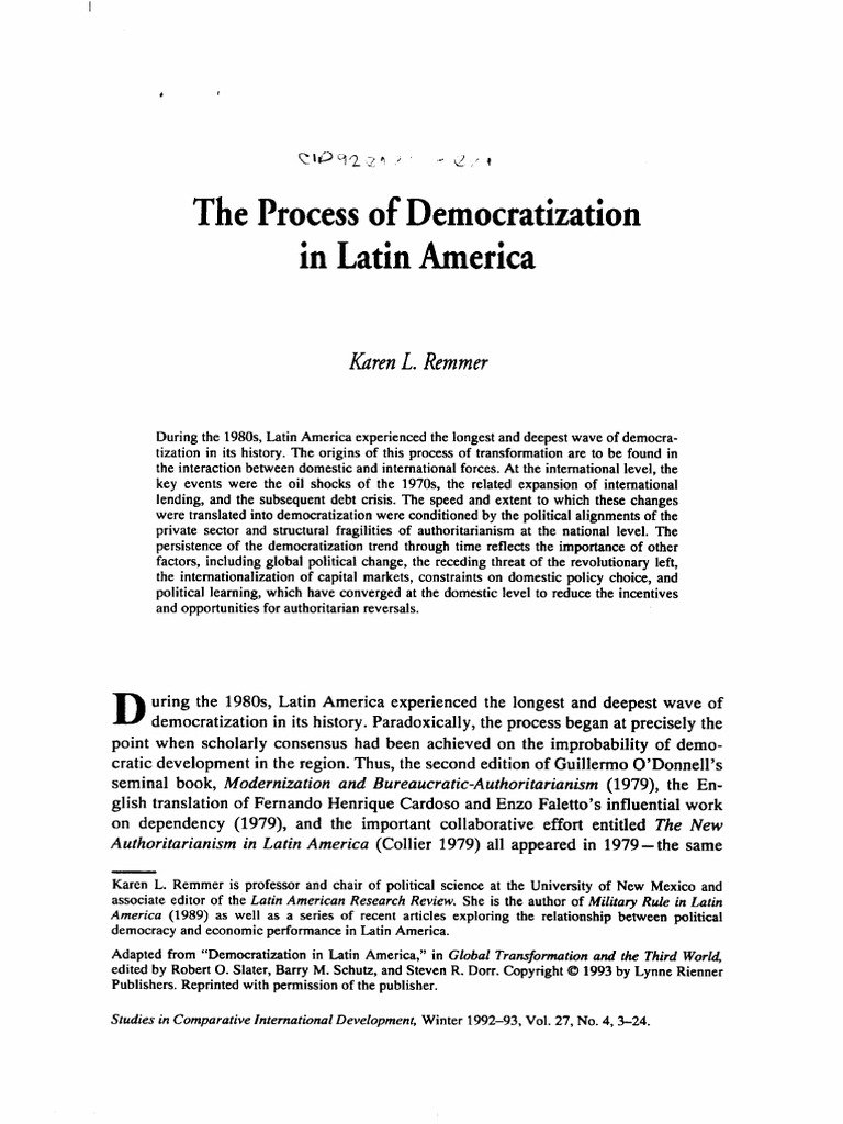 Remmer Democratization | PDF
