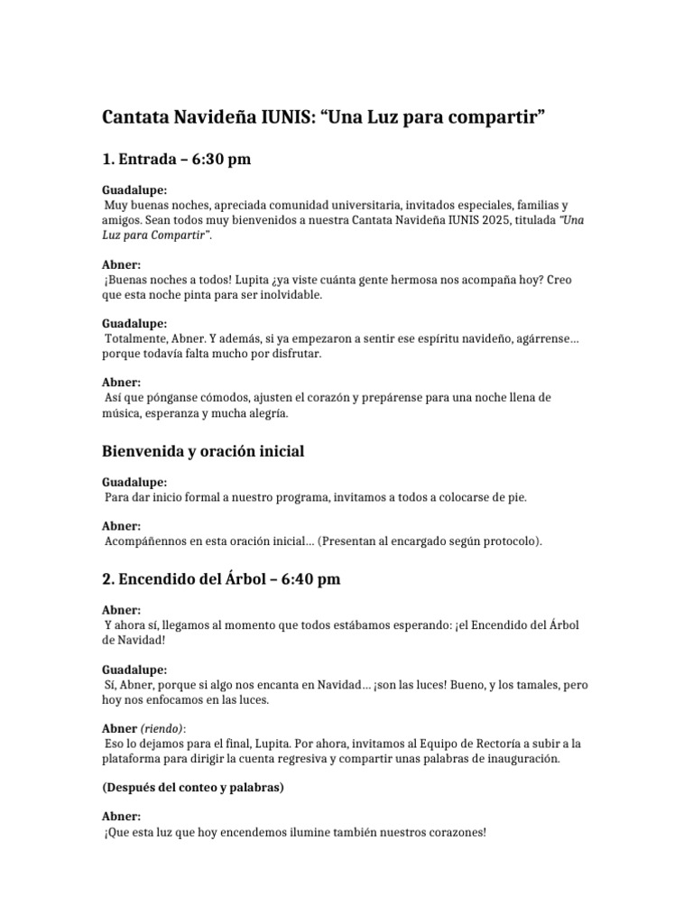 Programa Navideño IUNIS | PDF | Navidad