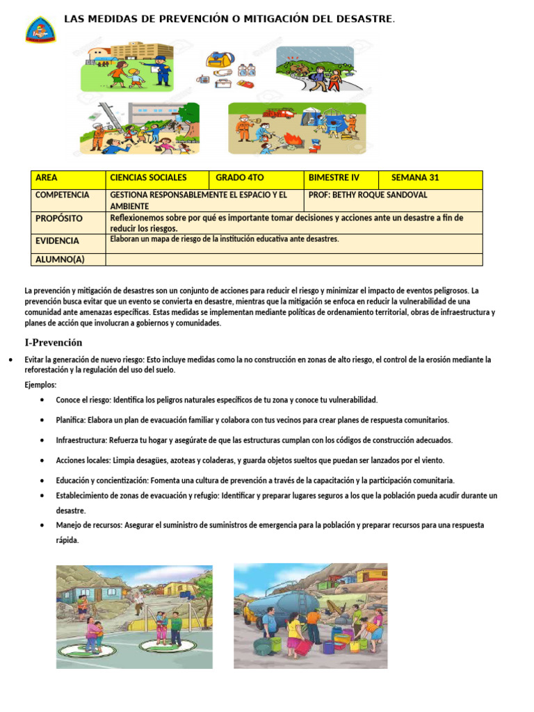 Prevención y Mitigación de Desastres | PDF | Reducción de Desastres ...