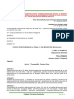 Código de Procedimientos Penales Del Estado de Michoacán